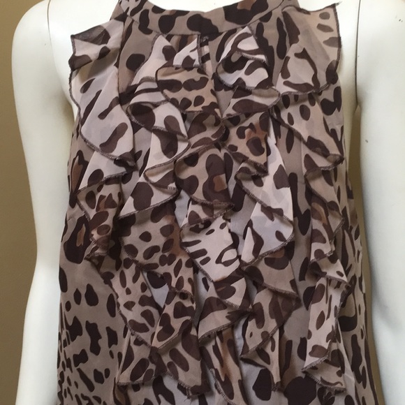 Willie Smith women’s M Leopard Halter ruffled - Picture 2 of 8